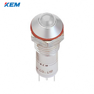 한국전재 KEM LED 인디케이터 12파이 일반휘도 DC5V 백색 적색점등 KLH-12D05W