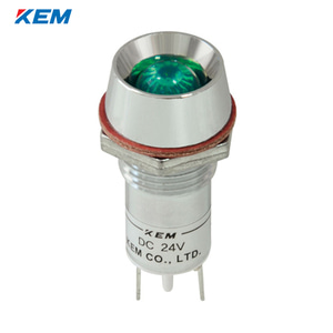 한국전재 KEM LED 인디케이터 12파이 고휘도 DC12V 녹색 KLRAU-12D12G