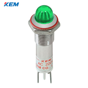 한국전재 KEM LED 인디케이터 8파이 고휘도 DC3V 녹색 KLCRAU-08D03-G