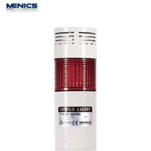 메닉스 56파이 LED 타워등 점등 부저 1단 AC DC 겸용 24V 적색 PTE-AGV-102-R