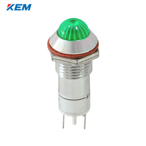 한국전재 KEM LED 인디케이터 12파이 고휘도 DC3V 녹색 KLHRANU-12D03G