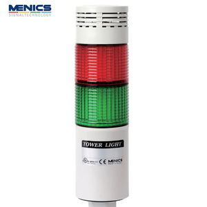 메닉스 56파이 LED 타워등 점등 점멸 부저 2단 AC 90-240V PTE-SCZ-2FF-RG
