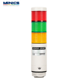 메닉스 Ø45mm LED 타워등 점등 점멸 부저 3단 AC 90-240V PL4PZ-3FF-RYG